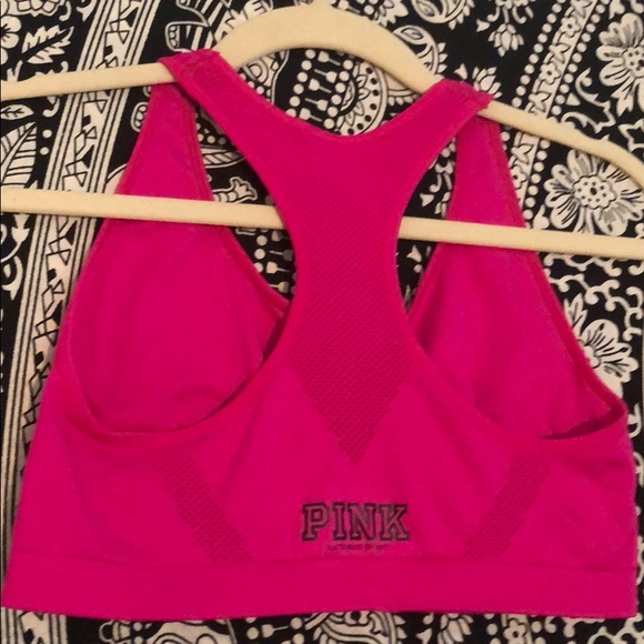 PINK VICTORIA’SECRET YOGA FUCHSIA SPORTS BRA - Picture 4 of 9